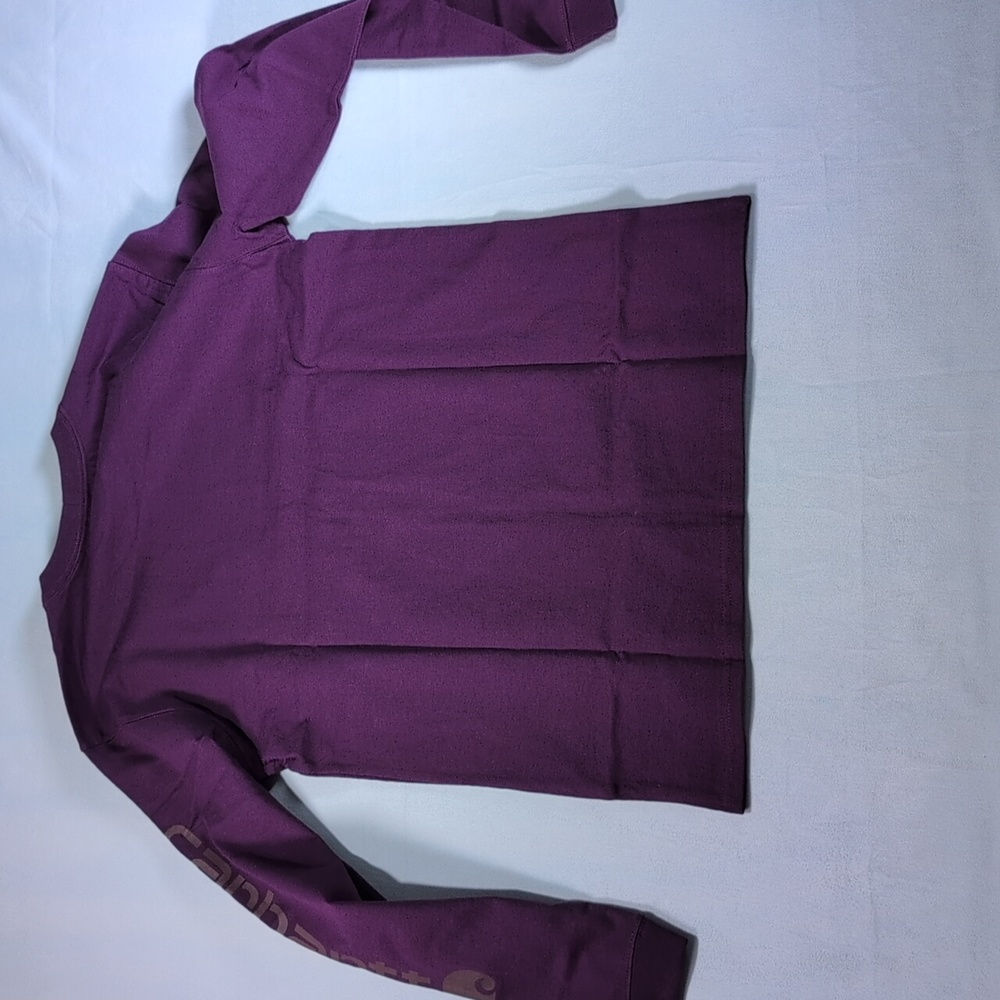 Carhartt Loose Fit Long Sleeve Graphic T-Shirt in Eggplant Women's Size XS - Picture 9 of 10